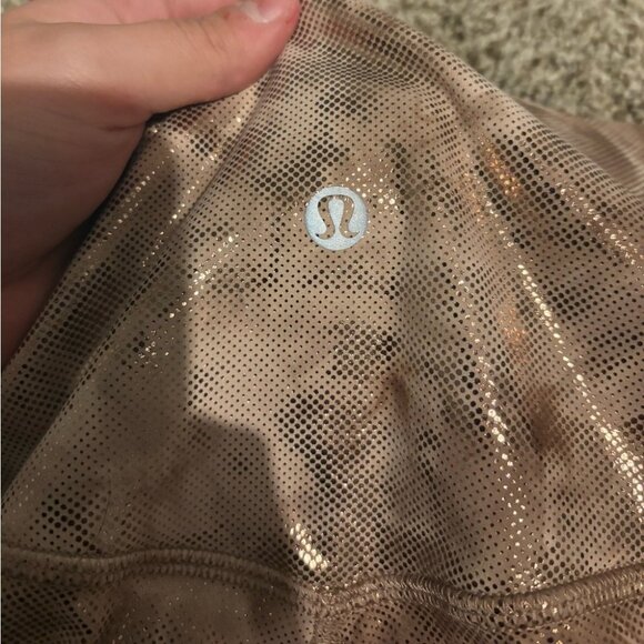 NEW Lululemon Align High-Rise 25” Diamond Dye Metallic Shine Pink Gold Leggings - Picture 11 of 11